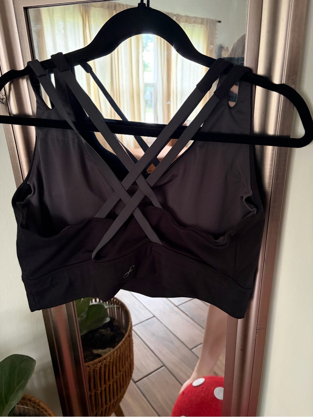 Freely Black Strappy Sports Bra Athletic Workout 1x - Picture 2 of 3